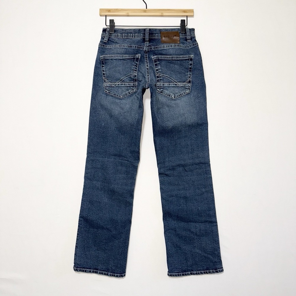 Buckle Reclaim Regular Bootleg Mens Jeans Size 26 Short Thick Stitch Western - Picture 2 of 8